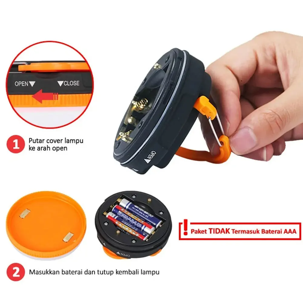 Camping Light Portable Lanterns Camping Lamp Camping Lantern Emergency Lights Portable Light Bulb portable LED camping hanging light with built-in 1800mAh battery USB rechargeable
