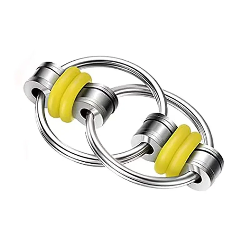 Metal Relief Chain Fidget Toy Autism Anti-stress Toys ADHD Fine Tuning Rotating Key Ring Puzzle Sensory Toys Anti-stress