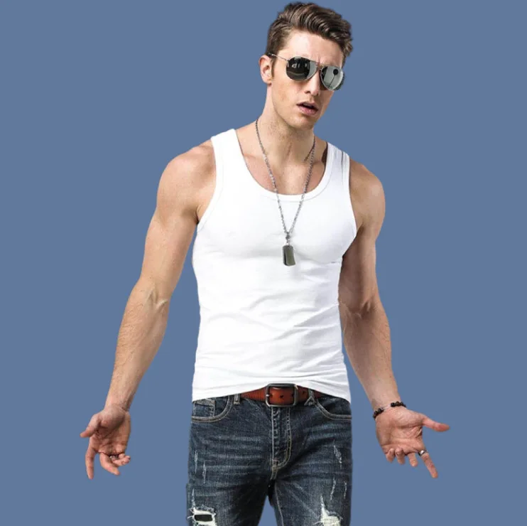 1PCS Men Tops Ice Silk Vest Outer Wear Quick-Drying Mesh Hole Breathable Sleeveless T Shirts Summer Cool Vest Beach Travel Tanks Men Undershirt Sports Sleeveless Vest Quick Dry T Shirt