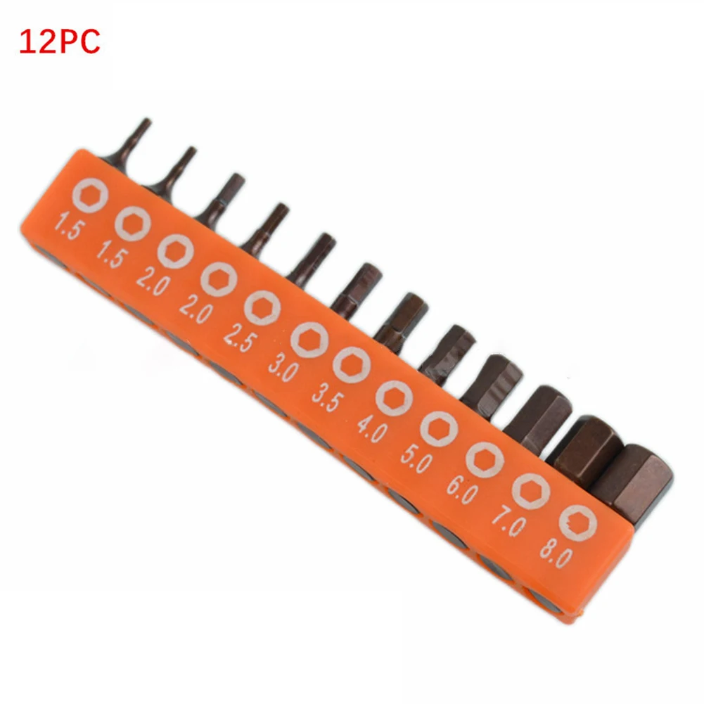 Compact Magnetic Hex Shank Screwdriver Bit Set – 12/24 Pieces