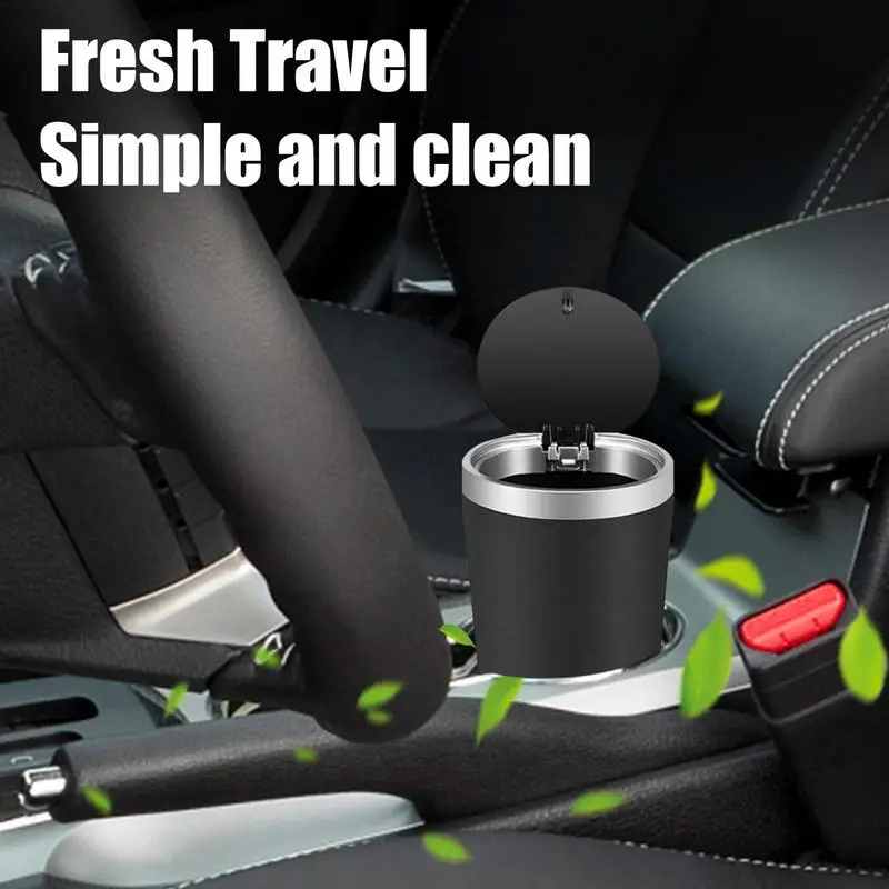Car Trash Cup 800ml Press To Open Washable Leakproof for RV SUV