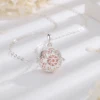Eudora Harmony Ball 18mm Flower Cage Necklace Angel Caller Bola Pendant Pregnancy Chime Maternity Exquisite Jewelry Party Gifts 3