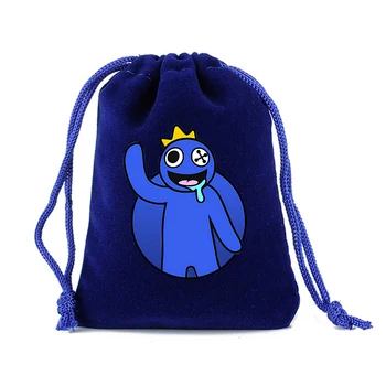 레인보우 프렌즈 어린이 봉제 드로스트링 백, 어린이 만화 귀여운 보관 파우치, 애니메이션 크리에이티브 드로우 스트링 백, 카와이 파우치 선물
