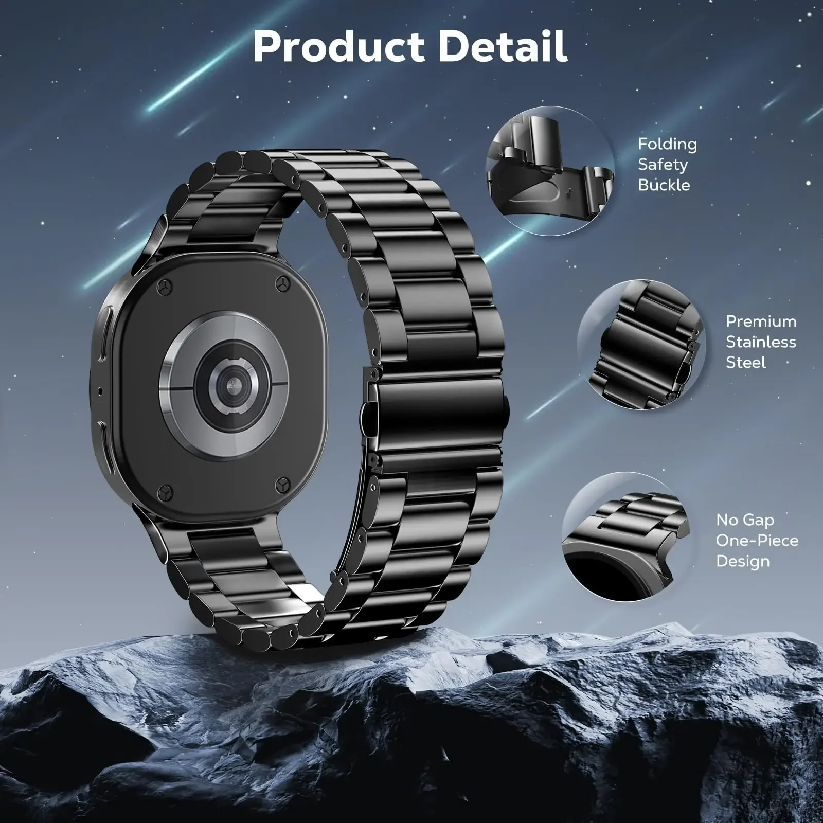 Sleek No Gaps Metal Watch Strap Bracelet