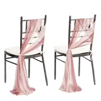 Chiffon Chair Sashes Cover Draping Fabric Wrinkle-Free for Party Ceremony Reception Floral Arrangement Banquet Outdoor Decor 4