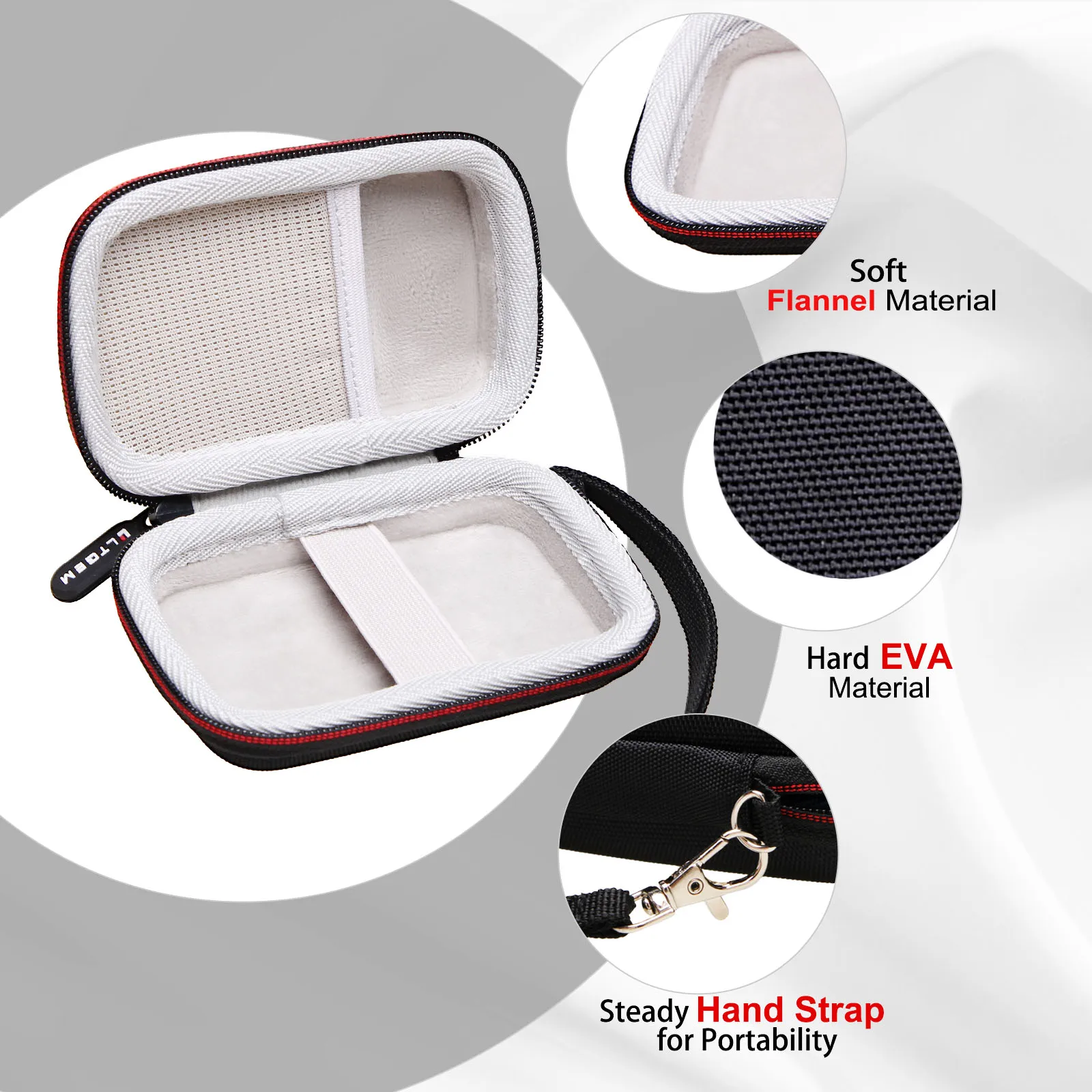 Ltgem-eva Case Difícil para Samsung t7 Também Também Ssd Portátil Unidade de Estado Sólido Externo Bolsa de Proteção para Viagens - Imagem 2