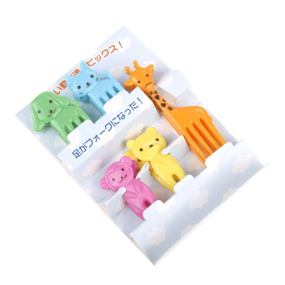 10pcs Cute Bento Kawaii Animal Fruit Picks Food Forks Lunch Box Accessory  Tools!