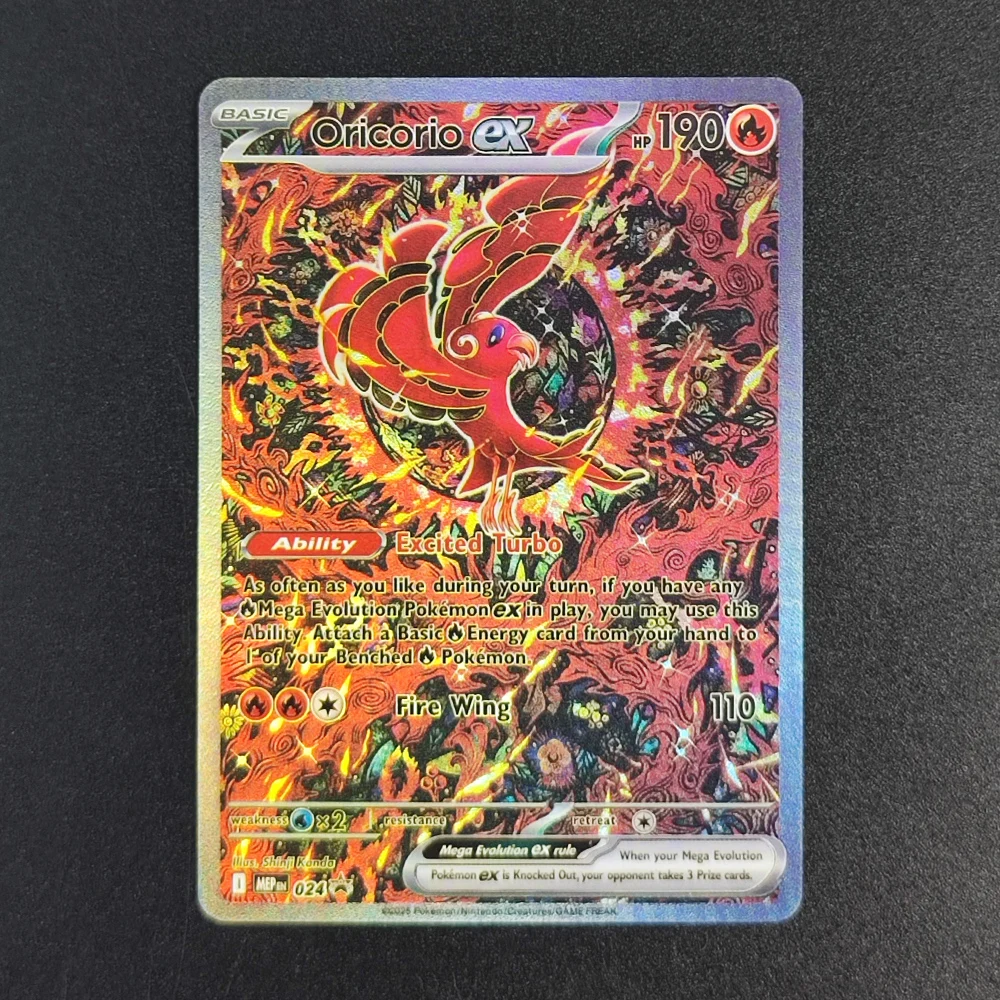 ? DIY  카드 메가 리자몽 X EX PFL 130/094 125/094 109/094 오리코리오 024 ME02 환상의 불꽃 PTCG 영어 트레이딩 카드