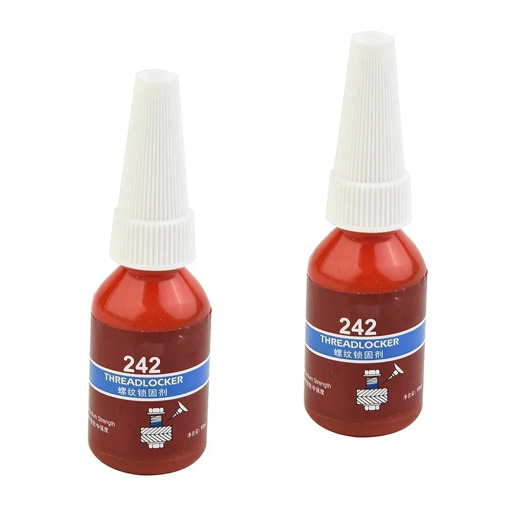242 LockTite Threadlocker Metal Bonder Removable 10 Ml 2 Pcs Lock Tight M6-M20 Thread Medium Strength Universal