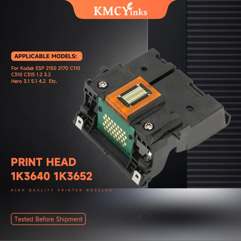 

Головка принтера KMCYinks 1K3652 1K3640 подходит для Kodak 30 30XL C BK 30C 30BK ESP 2150 2170 C110 C310 C315 1,2 3,2 Hero 3,1 5,1 4,2.