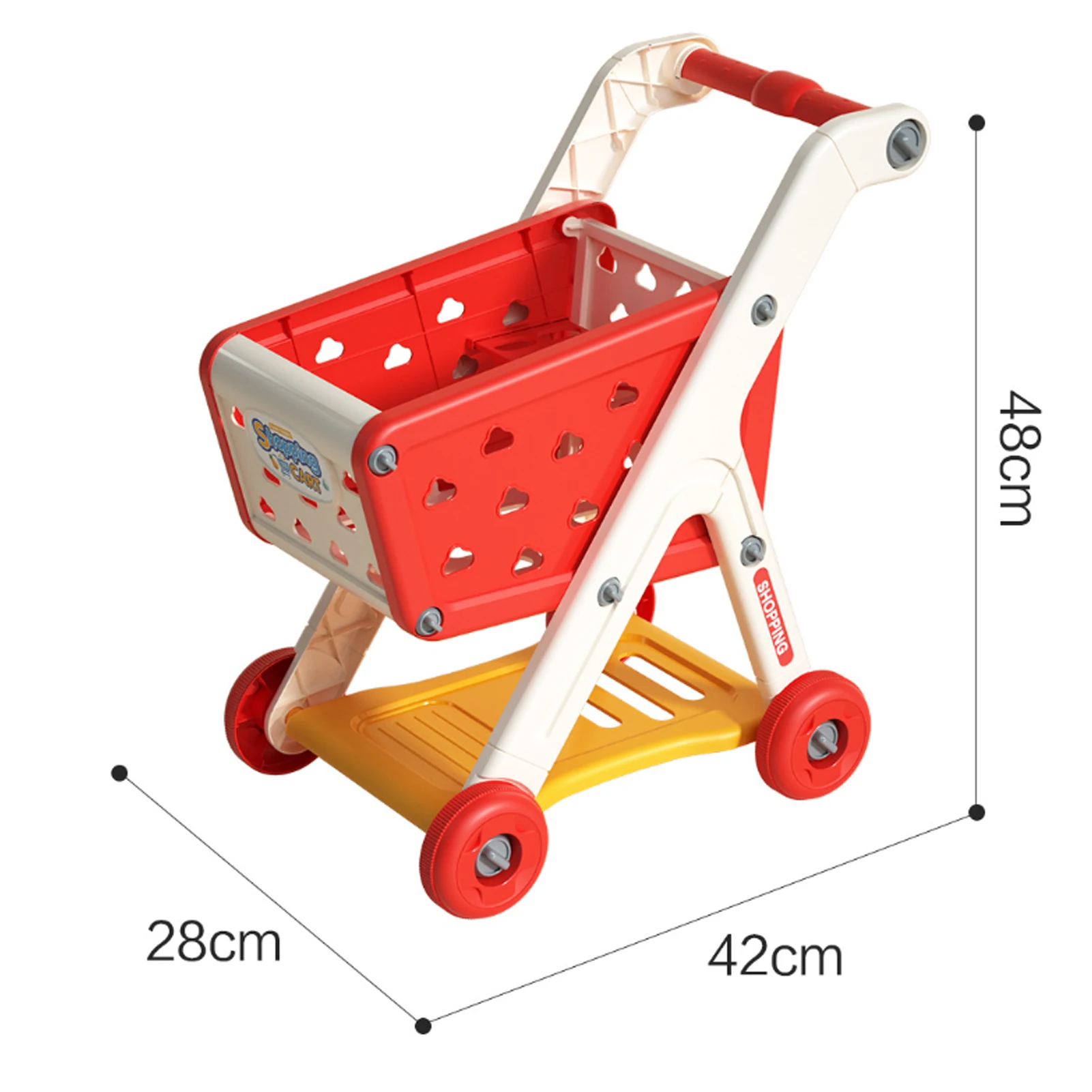 Simulated Fruit Snacks Kids Big storage Cart Play House Pretend living room With Children's Cart Snack storage cart Role Playing 2