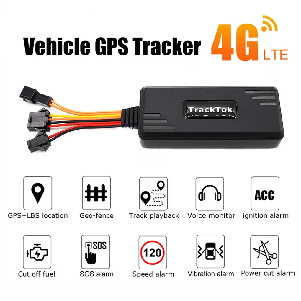 

ABS Car Motorcycle 4G Real Time GPS Tracker GPS Tracker Mini GPS Tracker Hardwired Kit Anti-Theft