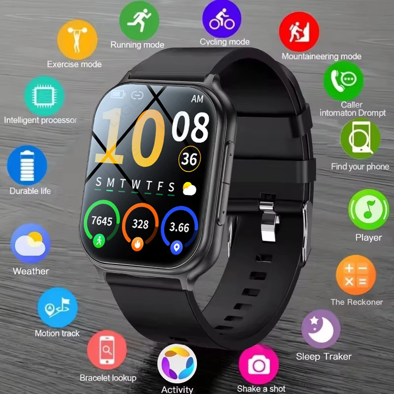 2026 New Smart Watch Men Women Outdoor Sports Fitness Built-in 24H Heart Rate Bluetooth Call IP68 Waterproof Smartwatches Ladies 1
