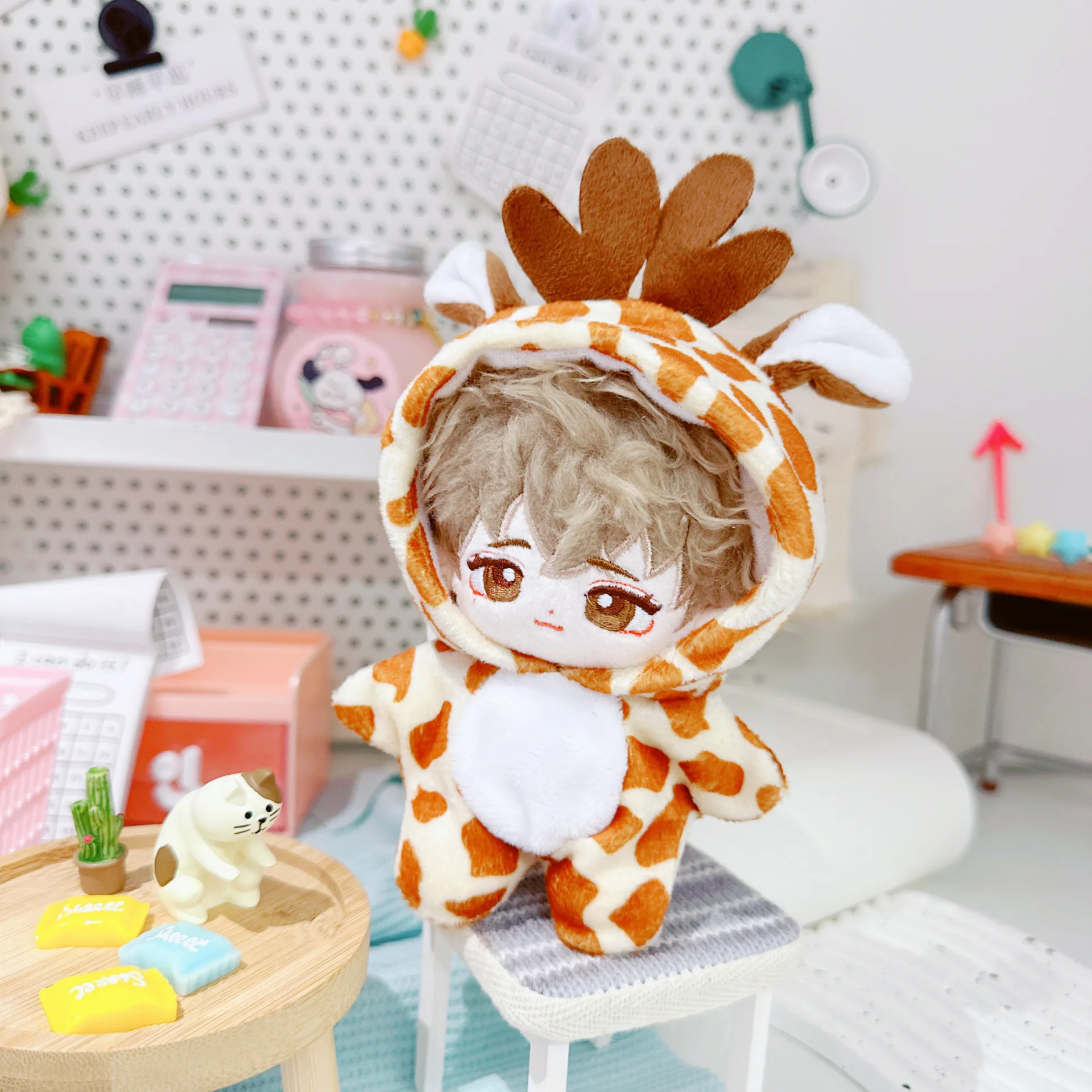 10cm Cute Animals Unicorn Bunny Shark Coat Suit Mini Idol Soft Cotton Doll DIY Clothes Accessory for Girls Fans Collection Gifts