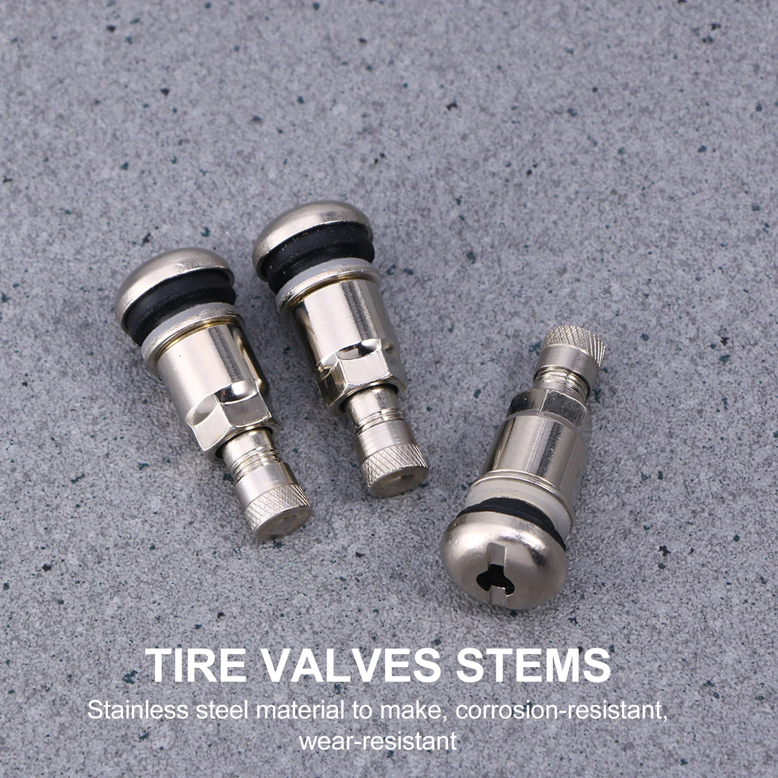 10pcs Bolt-in Tire Valves Stems Stainless Steel Tubeless Wheel Tyre Valves Stems