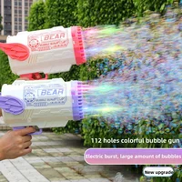 Automatic Bubble Gun Children Holding 80 Hole Light Bazooka Oversized Toy Bubble Machine Toy Bubble Gun 2