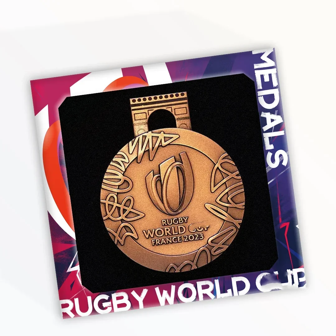 

The 2023 Rugby France South Africa New Zealand England Springboks All Blacks The Roses Champions Bronze Medal With Box