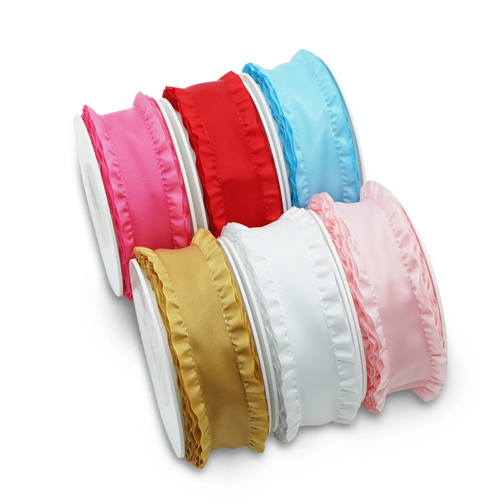 38MM Solid Glitter Grosgrain Ribbon 5 Yards Per Roll