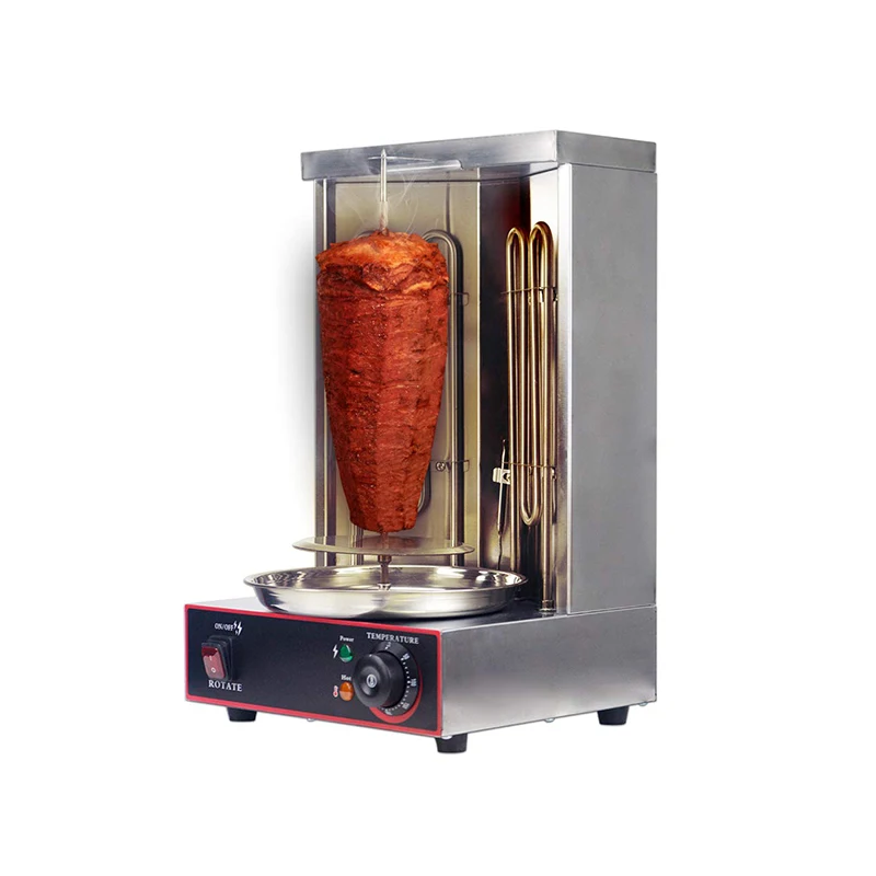 Kebab Machine Gyro Grill Vertical Oven Electric Vertical Broiler Stainless Steel Kebab Machine with Temperature Adjustment
