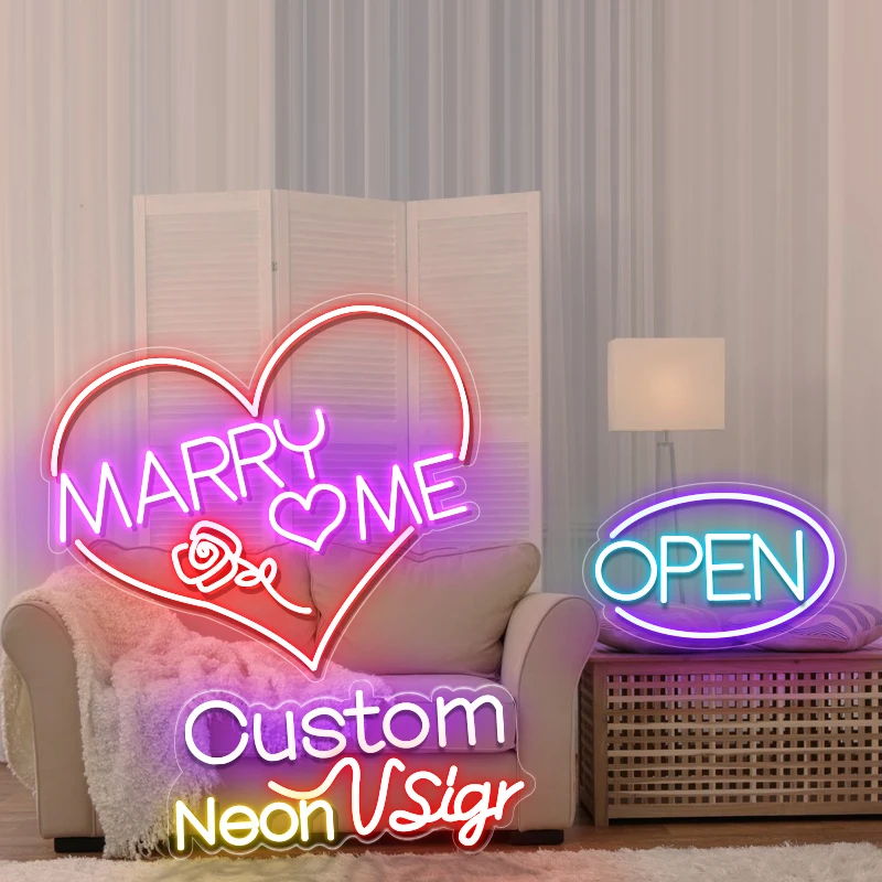 

Custom Neon Sign Handmade LED Neon Light Sign For Wedding Birthday Party Bar Shop Logo Anime Neon Light DropShipping