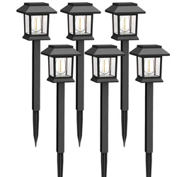 Solar Waterproof Outdoor Landscape Lights with Edison LED Bulbs for Garden and Yard Decor (Warm lighting)