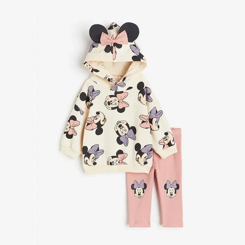 Children's Hoodie Set Kids Clothes Baby Boys Clothing Mickey Hooded Casual Sweaters Hooded Sweatshirt+pants 2pcs/set 2
