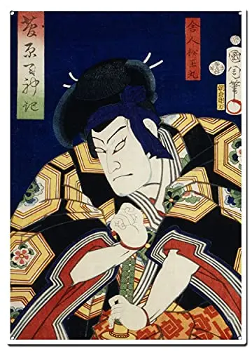 Samurai Giapponese 1 Targhe In Metallo, Poster Vintage Japan Art Ukiyo E, Insegne Decorative Wall Art Home Decor - 8 X12 Pollici (20 X30 C