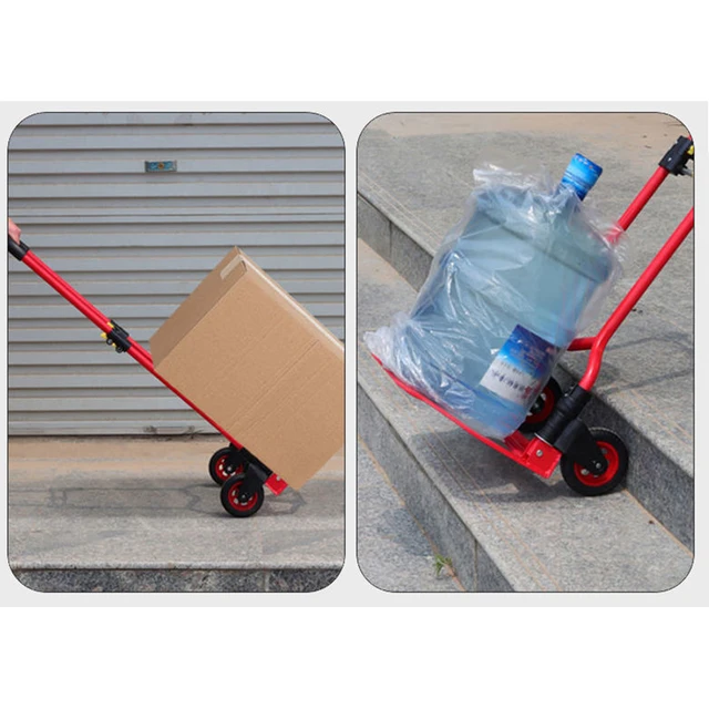 Erős Pólus Összecsukható Bevásárlókosár Kocsi Könnyű Hordozható, Összecsukható, Dolly Csapágy 200 Kg -Os Utazási Poggyászhoz - Image 2