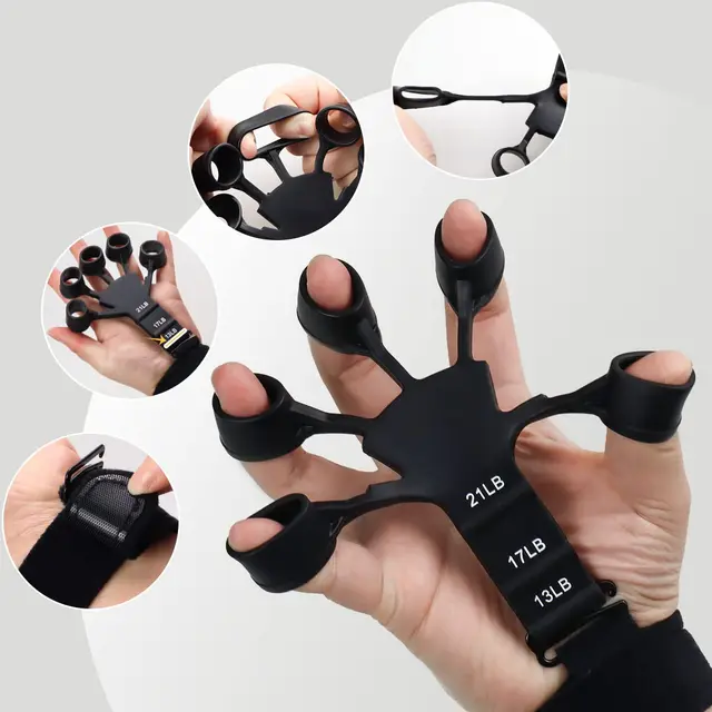 Markolat Erősségű Oktató Ujjmozgók Erősítő Állítható Ujjszilárdság -Edző 6 Ellenálló Szinttel Az Ujj Hajlításához - Image 6