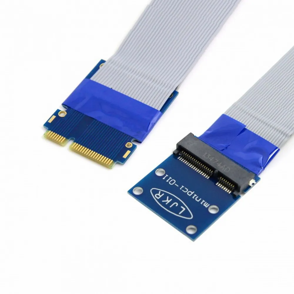 MDR 유연한 미니 PCI 익스프레스 PCI-e 카드 익스텐션, 52 핀 M-암 익스텐션 케이블 0.15M