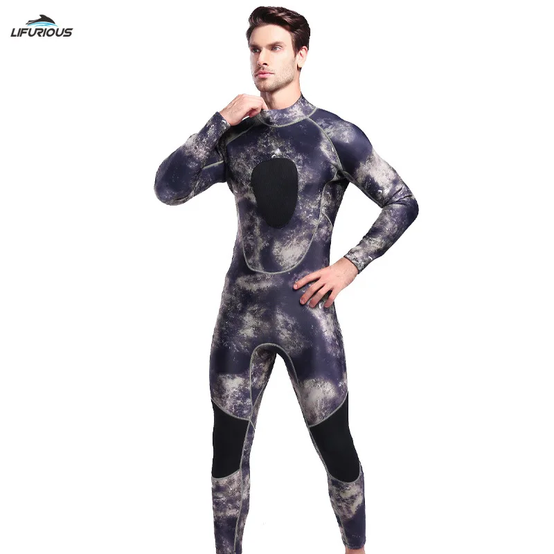Men Long Sleeve Neoprene Kayaking Snorkeling UnderWater Hunting Wetsuit Scuba Keep Warm Surfing Spearfishing Swim Diving Suit