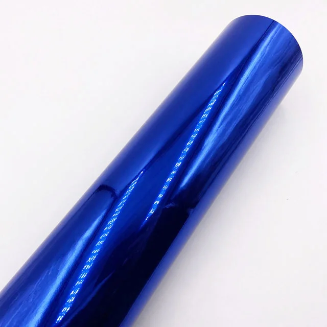 

Высокорастягивающаяся Водонепроницаемая УФ-защищенная синяя хромированная зеркальная виниловая оберточная пленка рулон пленка автомобильная Наклейка Лист