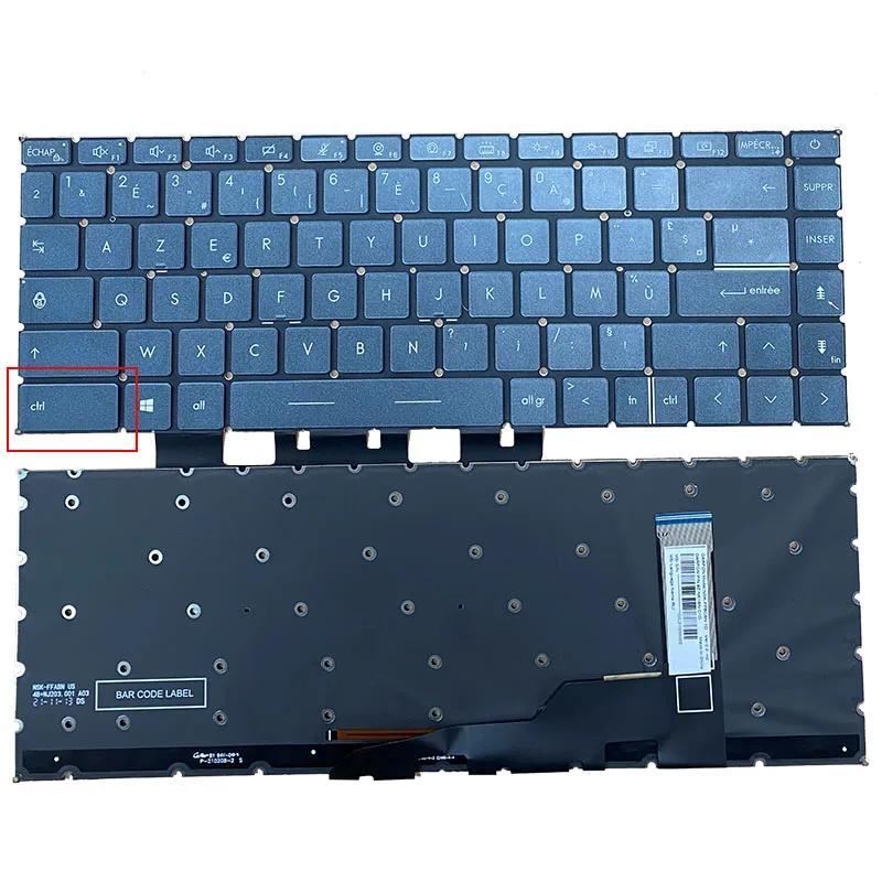 Francês Azerty-teclado Retroiluminado para Laptop Nova Luz Msi Modern 15 A10m A11m A11mu Ms1552 A10rb033