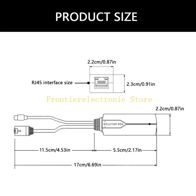 G8DB 휴대용 USB PoE 분배기 어댑터 48V5V 네트워킹 전송에 이상적