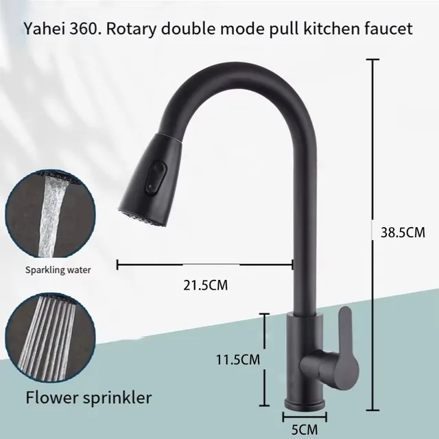 NUOVO 304 estraibile in acciaio inossidabile rimbalzo automatico doppia modalità uscita acqua lavabo cucina rubinetto per lavaggio a mano rubinetti caldi freddi 2
