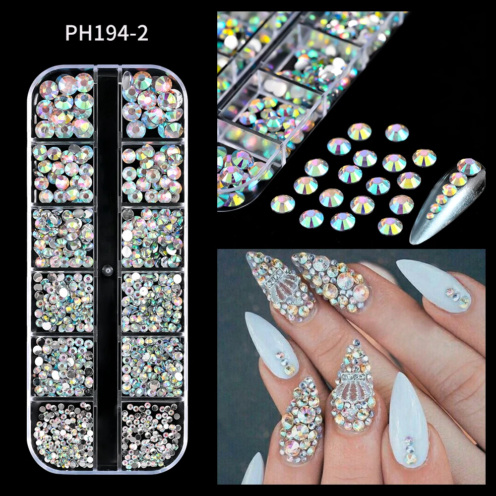 Sparkling Crystal Nail Art Rhinestones Kit with Tools