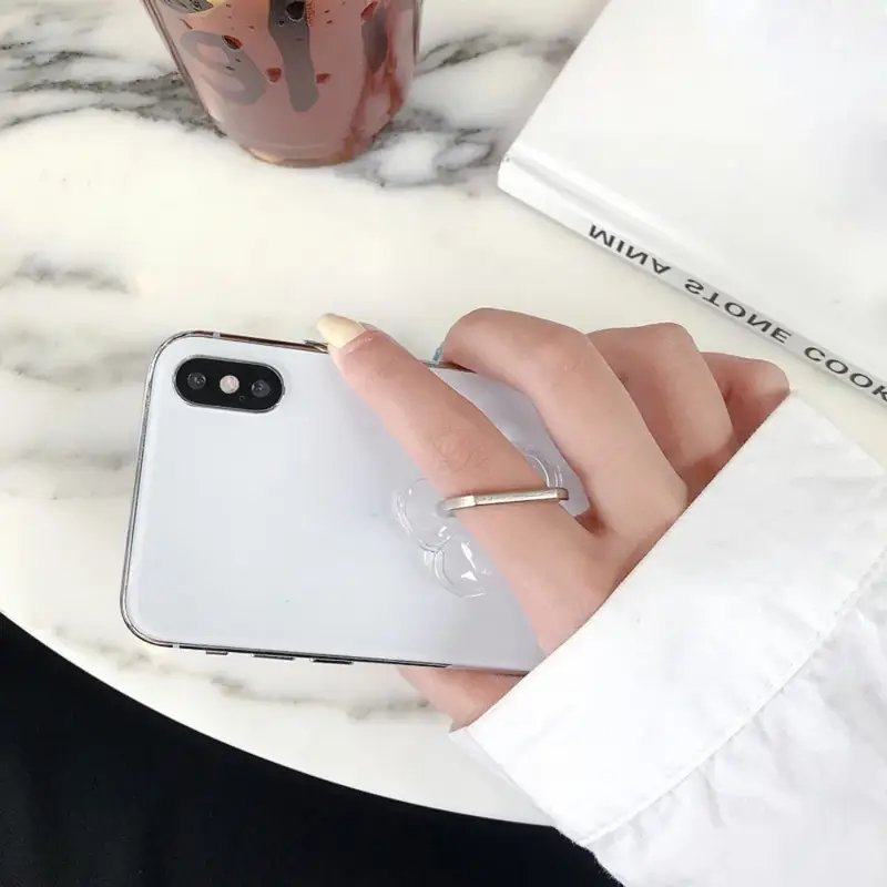 360° Degree Rotation Finger Ring Transparent Cell Phone Ring Holder StandClear Finger Grip Kickstand Compatible iPhones Case - Image 6