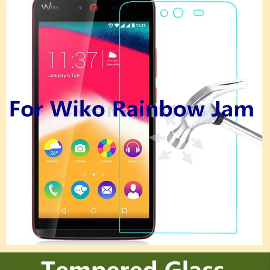 Pellicola Proteggi Schermo In Vetro Temperato Di Sicurezza Antideflagrante Ultra Sottile 9H 2.5D Per Wiko Rainbow Jam Guard Pelicula De Vidro