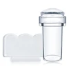 Silicone Transparent Nail Art Stamping Kit French For Manicure Plate Stamp Polish Stencil Template Seal Stamper Scraper 3