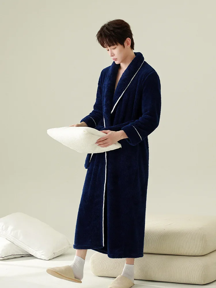 الخريف الشتاء ثوب النوم على الوجهين المخملية الحب...