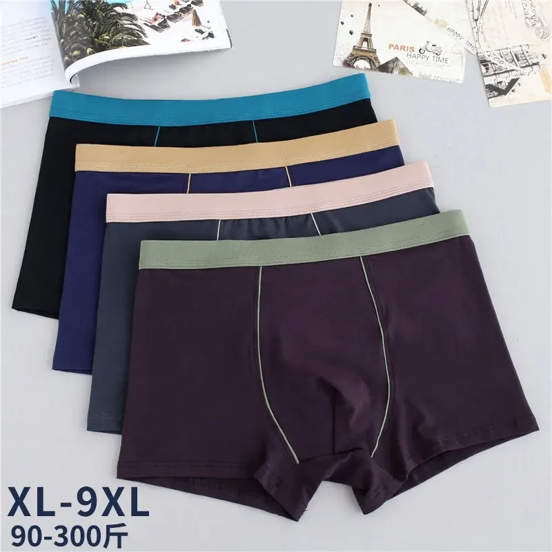 Breathable 3D Male Underwear Plus Size XL-9XL Boxer Shorts for Men