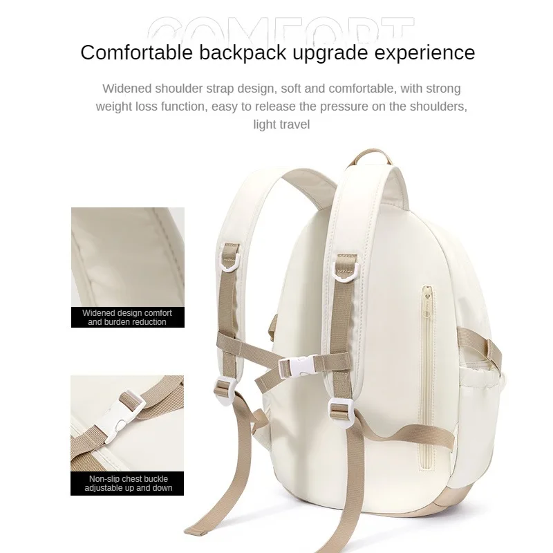 VNINE backpack for women 2024 new cute girl junior high school girl backpack lightweight high school college student backpack