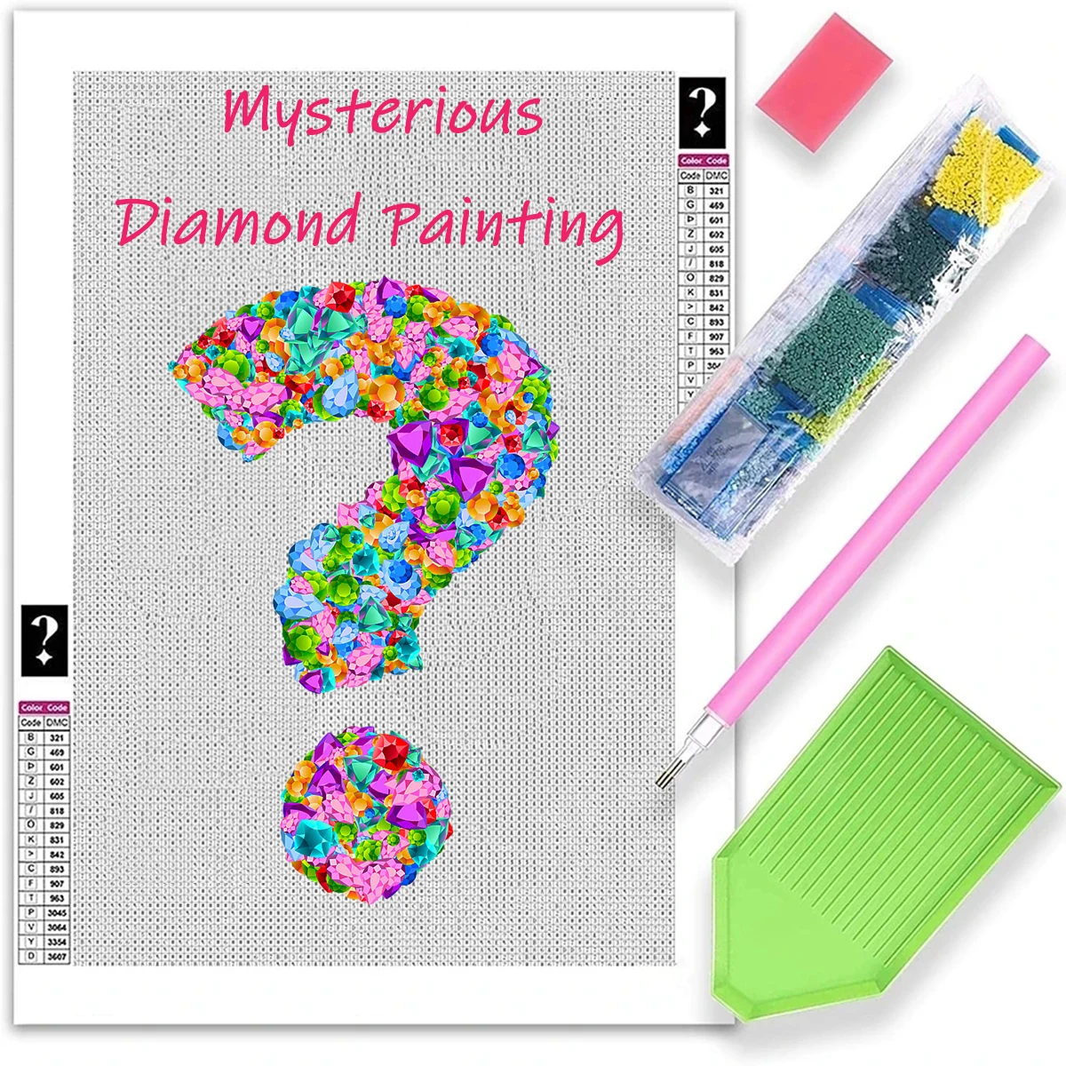 Diamond Painting Kit Completo Diamond Painting Bambini/Adulti, 5D Diamond  Painting Piuma rosa Diamanti Painting Pittura Diamante, DIY Diamond Dot