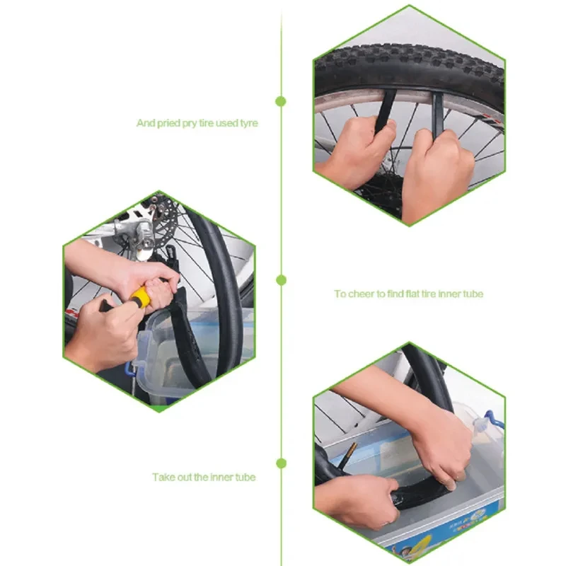 Bike Tire Patch 48PCS Bicycle Tyre Tube Puncture Repair Rubber Patches Set Inner Tube Quick Repairing Tyre Protection Patch Tool