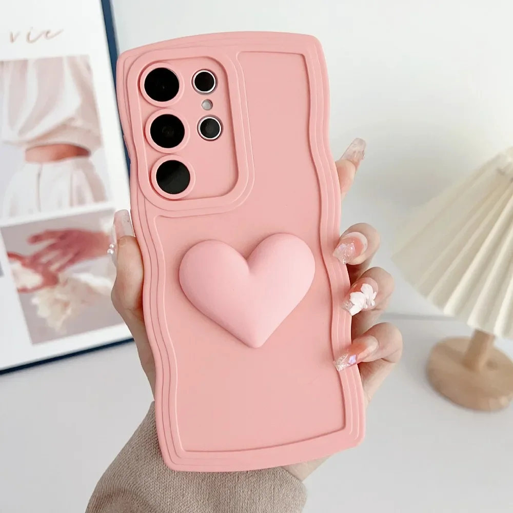 Wavy Love Heart Soft TPU Case – Durable, Stylish Protective Cover
