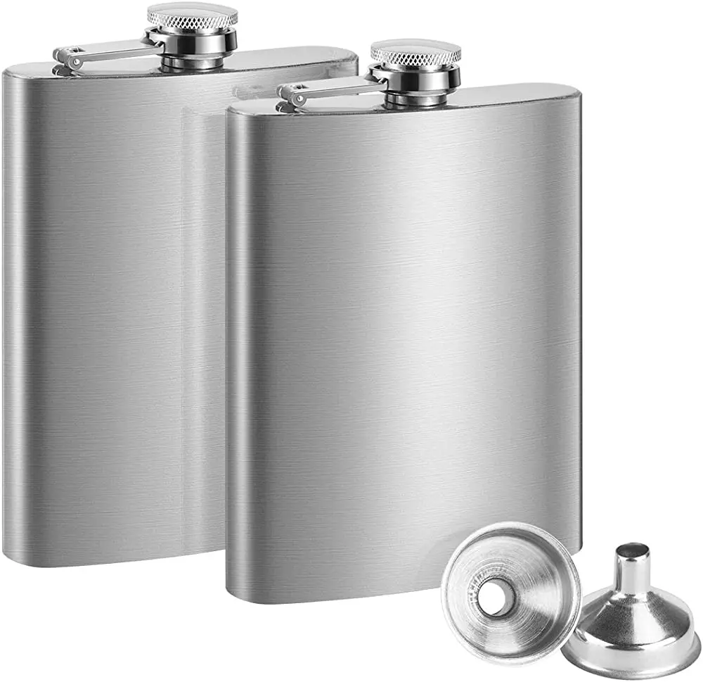 StainlessSteelHipFlaskLiquorWhiskeyAlcoholPocketWineBottle8