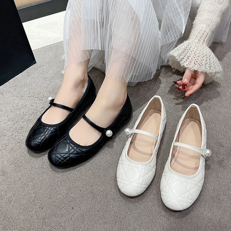 

Spring and autumn women's single shoes round toe car sewing design thick heel low heel fashion casual single shoes