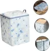 Large Capacity Quilt Storage Bag Comforter Bag Non-Woven Fabric Zipper Closure for Home Dormitory Use 4