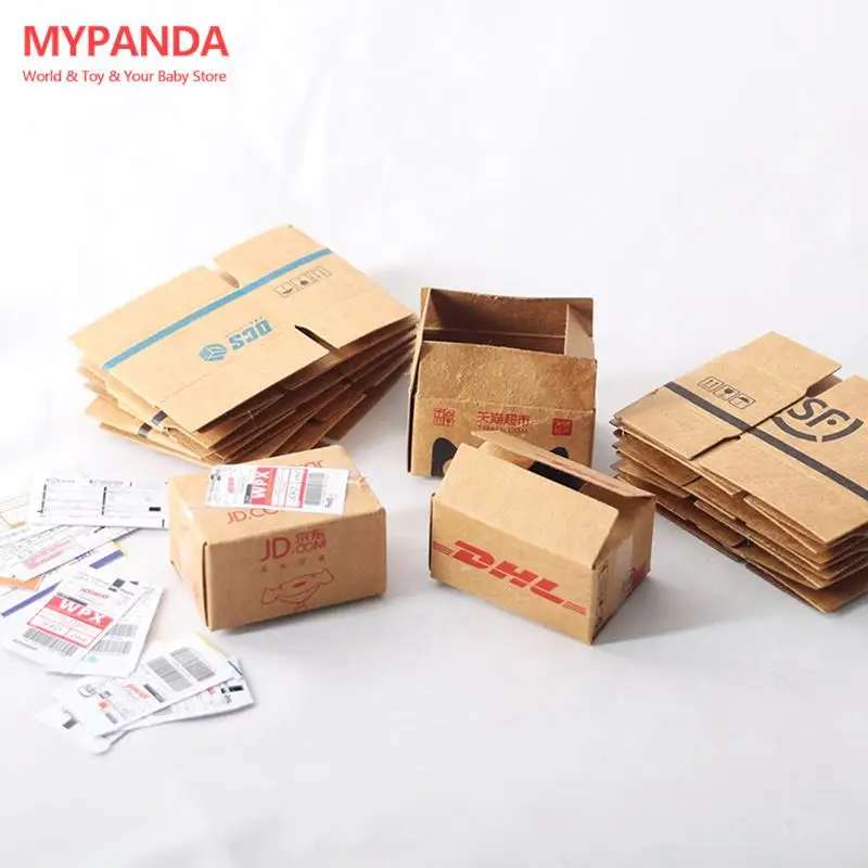 

5Pcs/1Set Mini Carton Express Box Dollhouse Miniature Decor Toy Doll House Decor Furniture Accessories