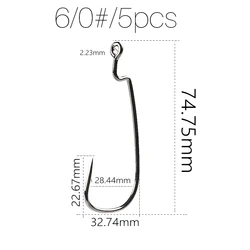 Durable Carbon Steel Crank Hooks with Large Rings and Eyes (60)